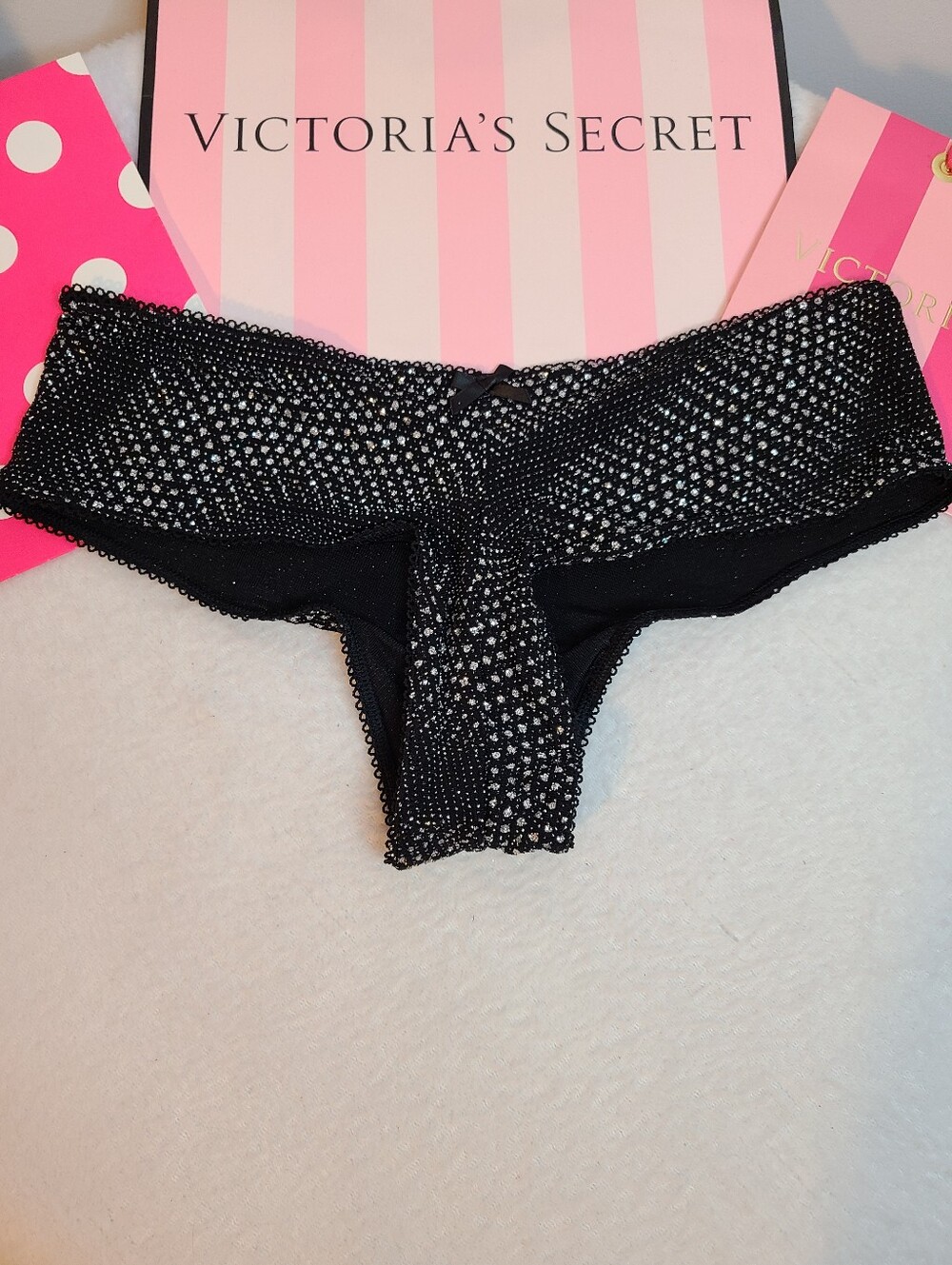 Y2K VTG Victoria's Secret Sexy Shiny Glittered Cheeky Panty Size M